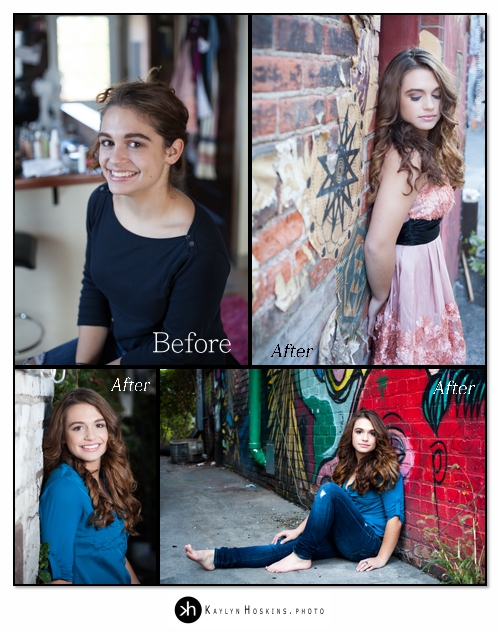 Solon Senior Aurora Before After Collage