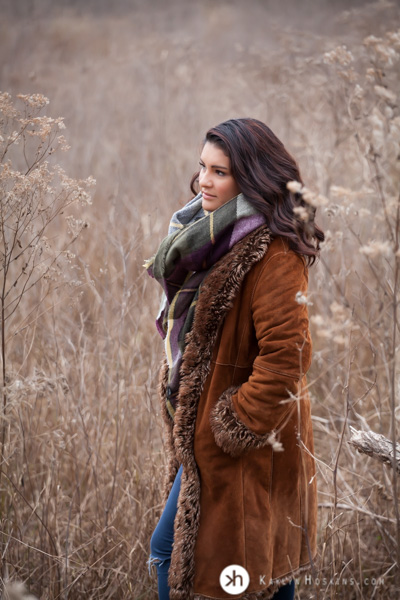 Prairie Senior during outdoor senior photo session at Lake MacBride in Solon, Iowa