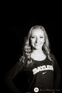 Solon Senior Olivia proudly wears her Baylor shirt during senior session with kaylyn hoskins photography