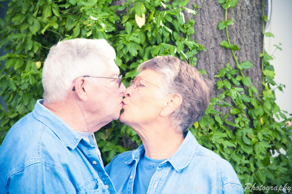 Gramz and Grampz kissing