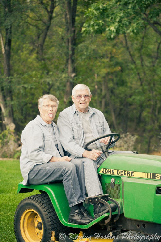 Gramz and Grampz on the John Deere