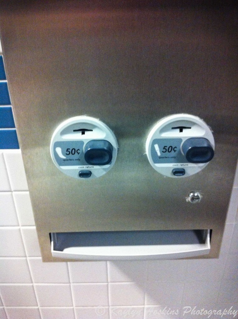 funny face in tampon machine