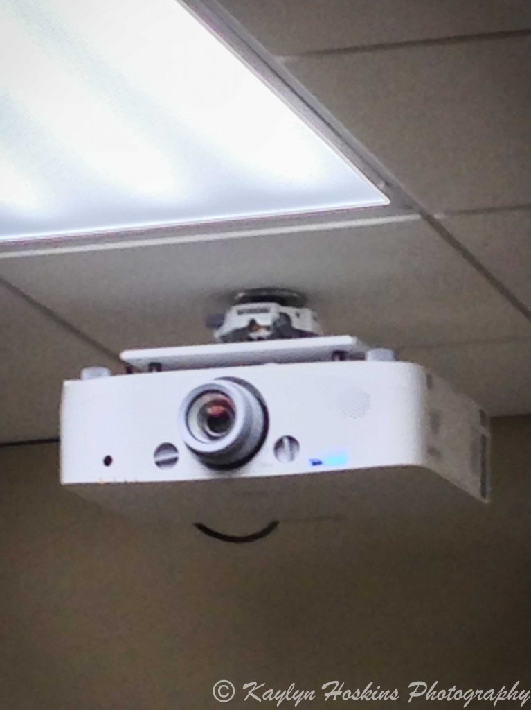 Smiley face in projector