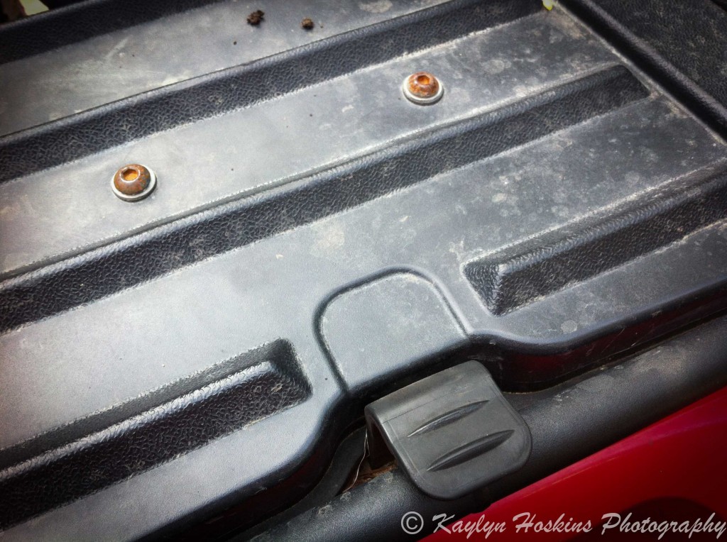 funny face on back of four wheeler